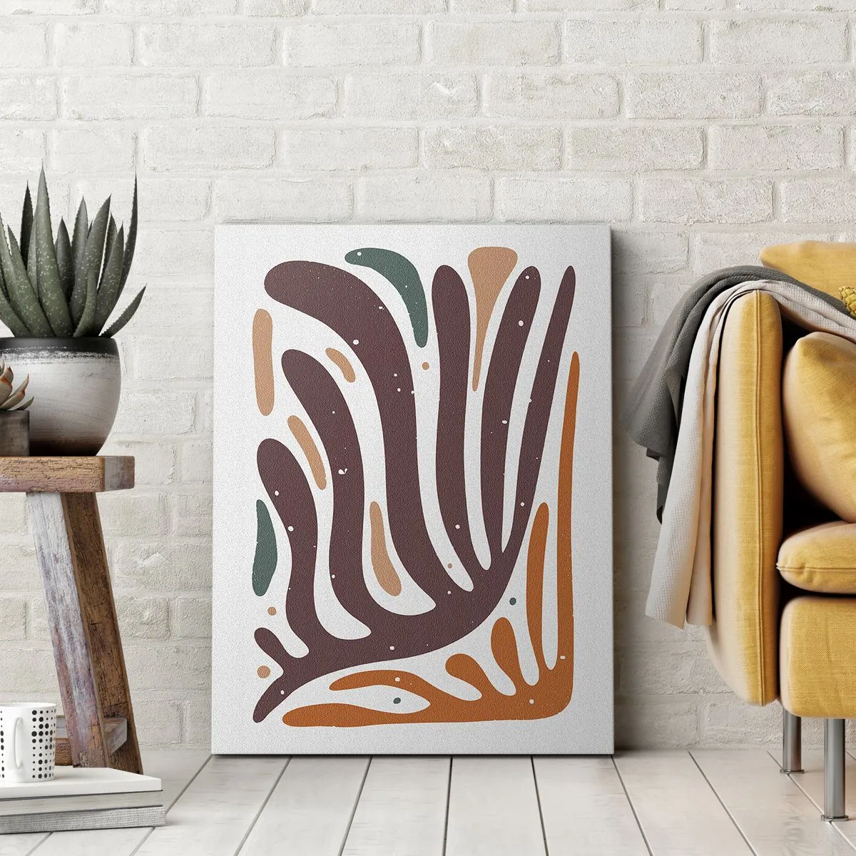 Tablou pe pânză - Compoziție organică radială - 70x100 cm