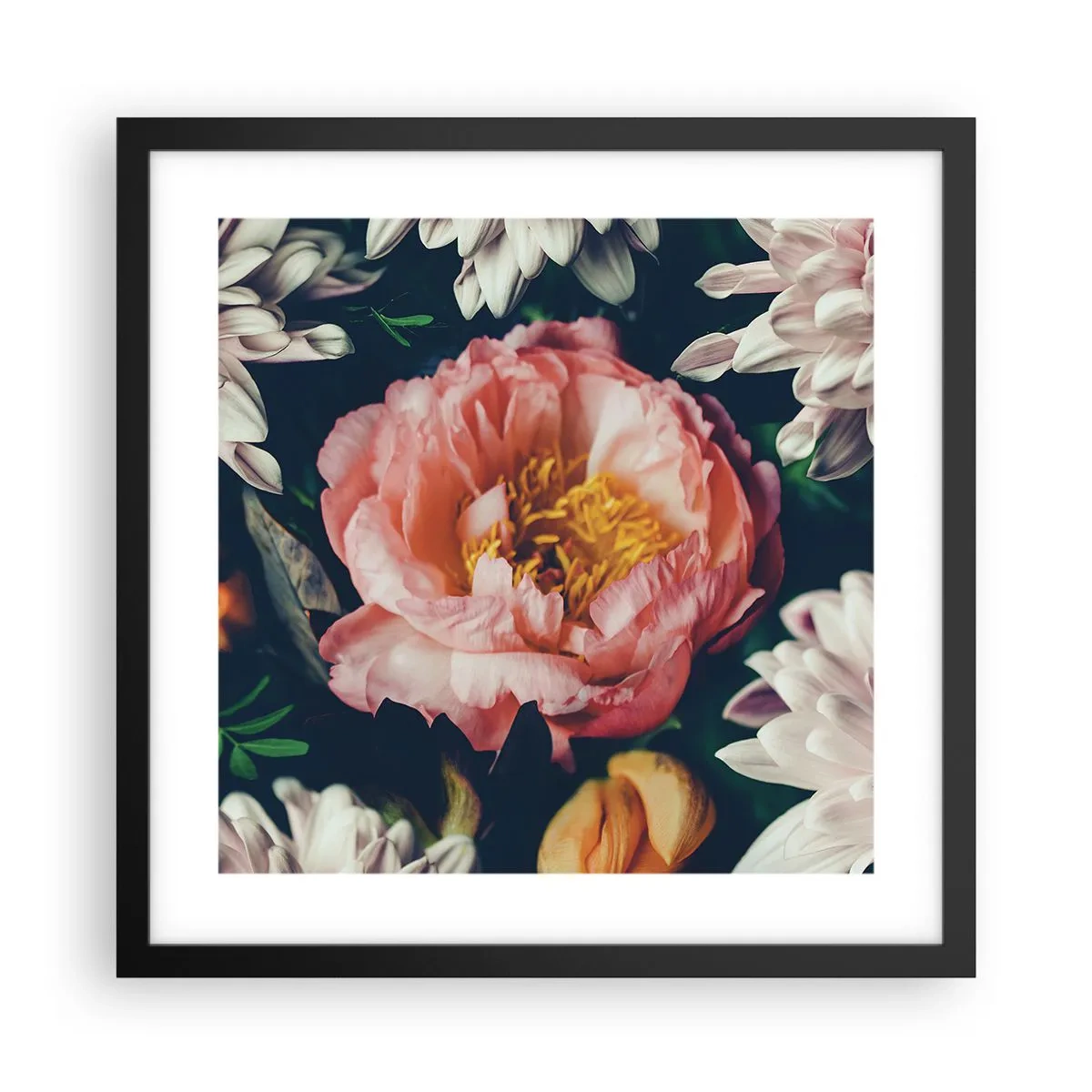 Poster în ramă neagră - Cu splendoare barocă - 40x40 cm