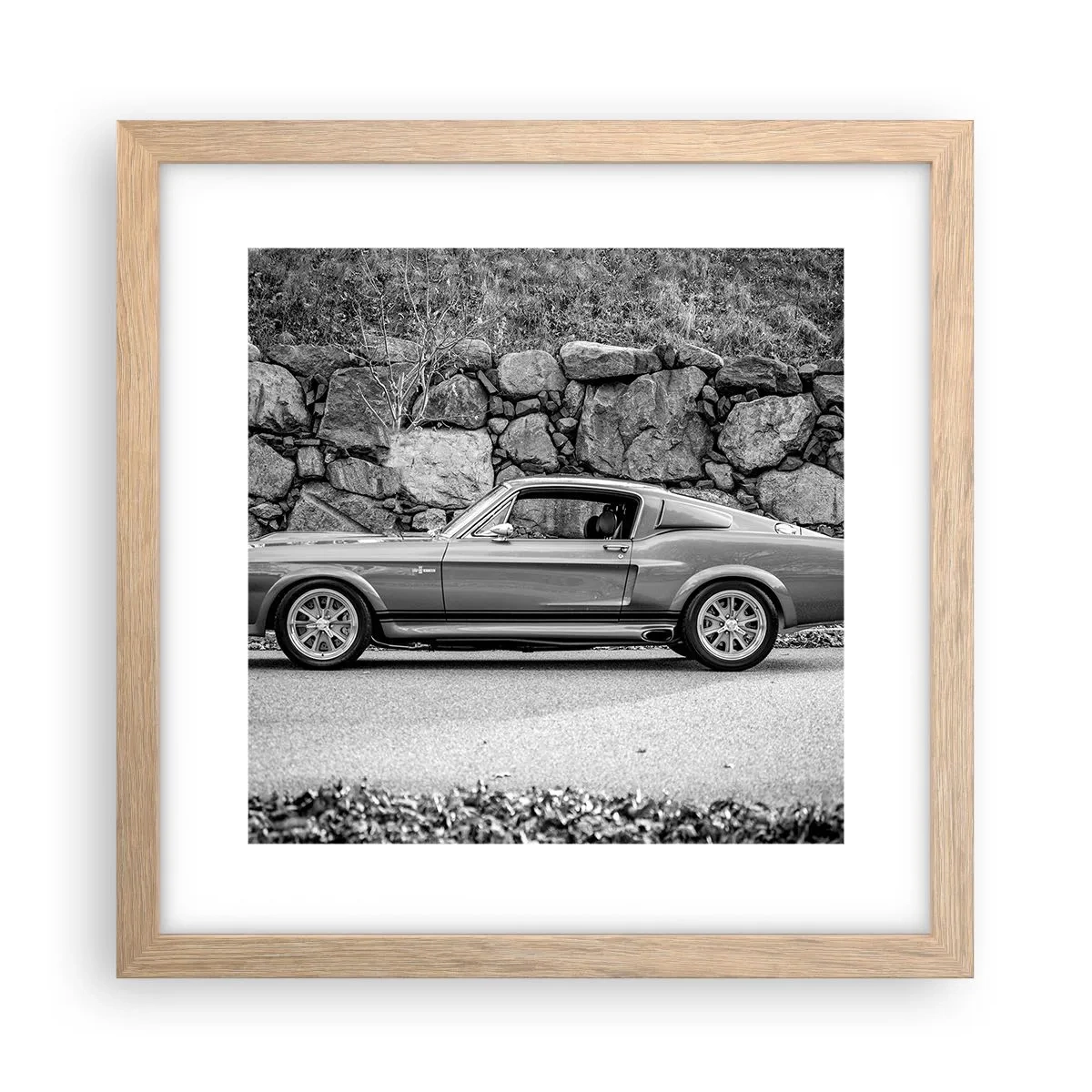 Poster în ramă de stejar deschis - Legenda anilor '60. - 30x30 cm