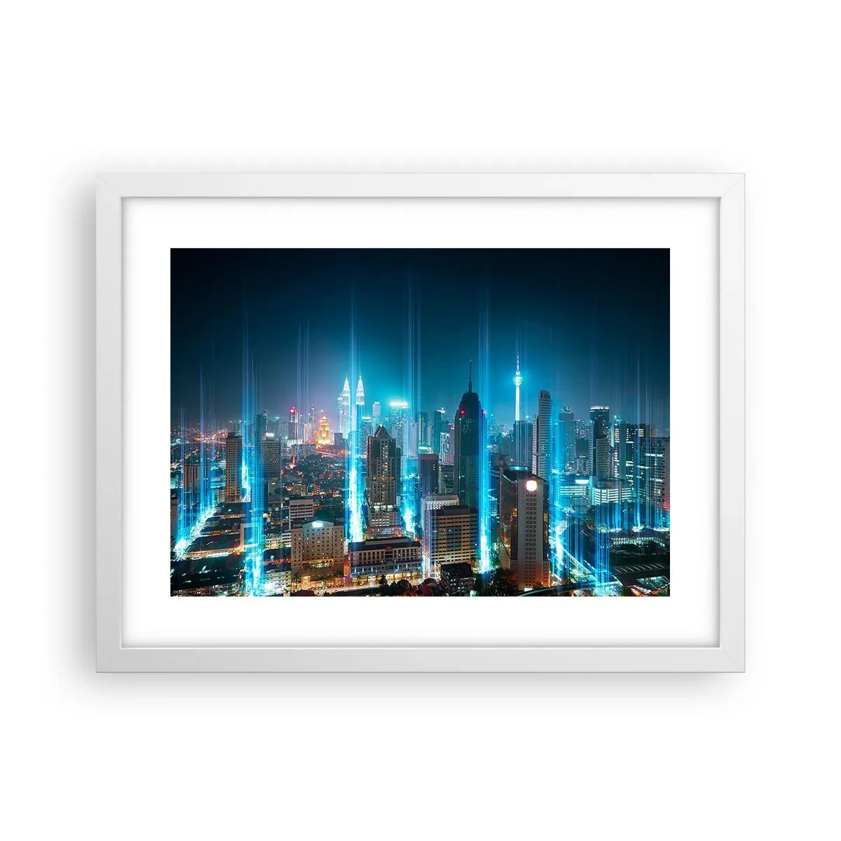 Poster în ramă albă - Prin Berlin spre cer - 40x30 cm