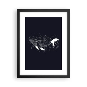Poster în ramă neagră - În oceanul universului - 30x40 cm