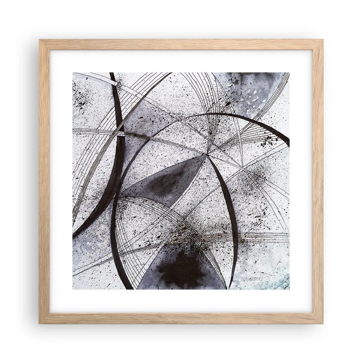 Poster în ramă de stejar deschis - O fantezie futuristă - 40x40 cm