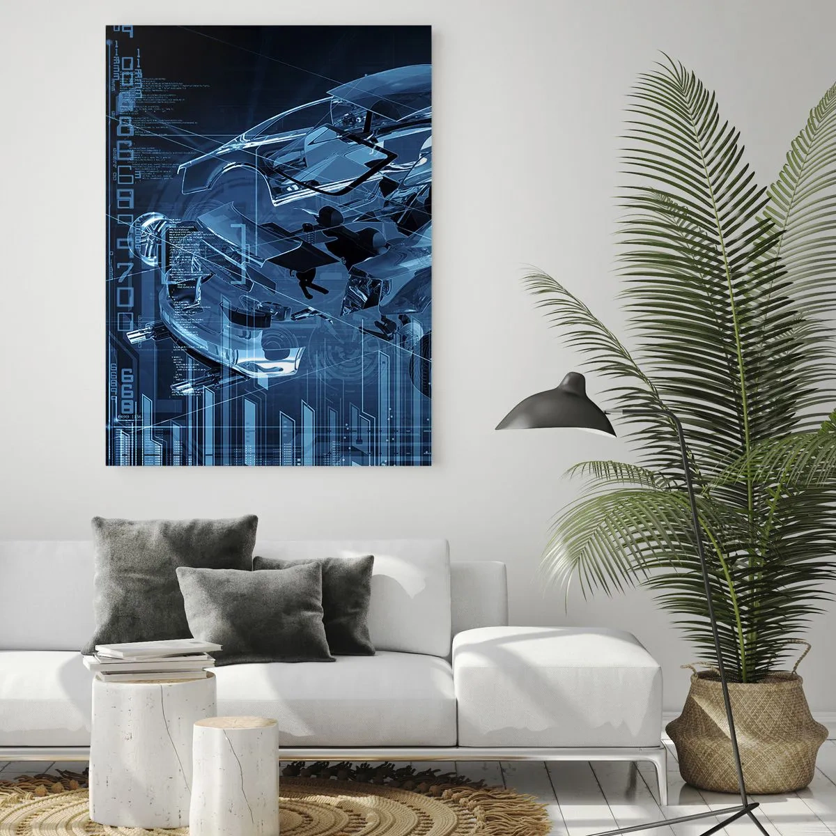 Tablou pe sticlă - Anatomie inginerească - 80x120 cm