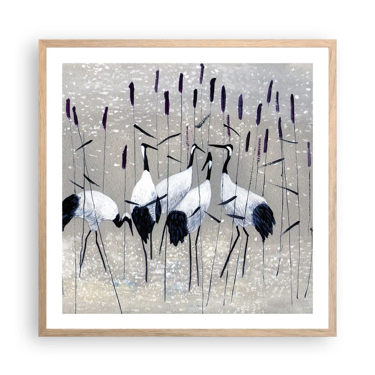 Poster în ramă de stejar deschis - Printre ai tăi - 60x60 cm