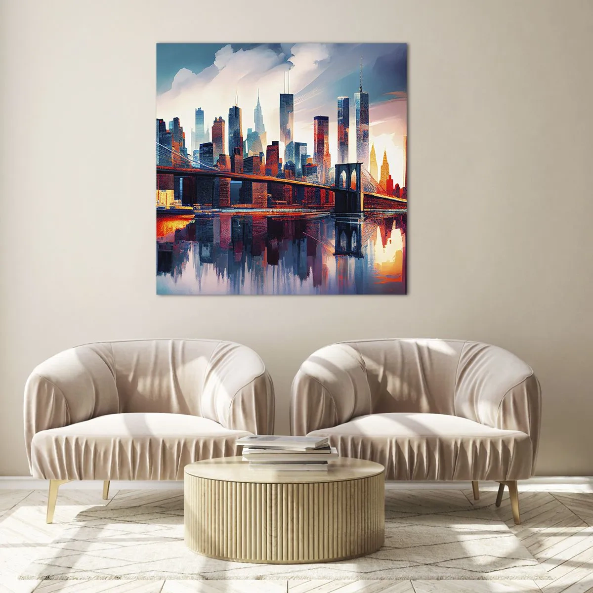 Tablou pe sticlă - New York fenomenal - 40x40 cm
