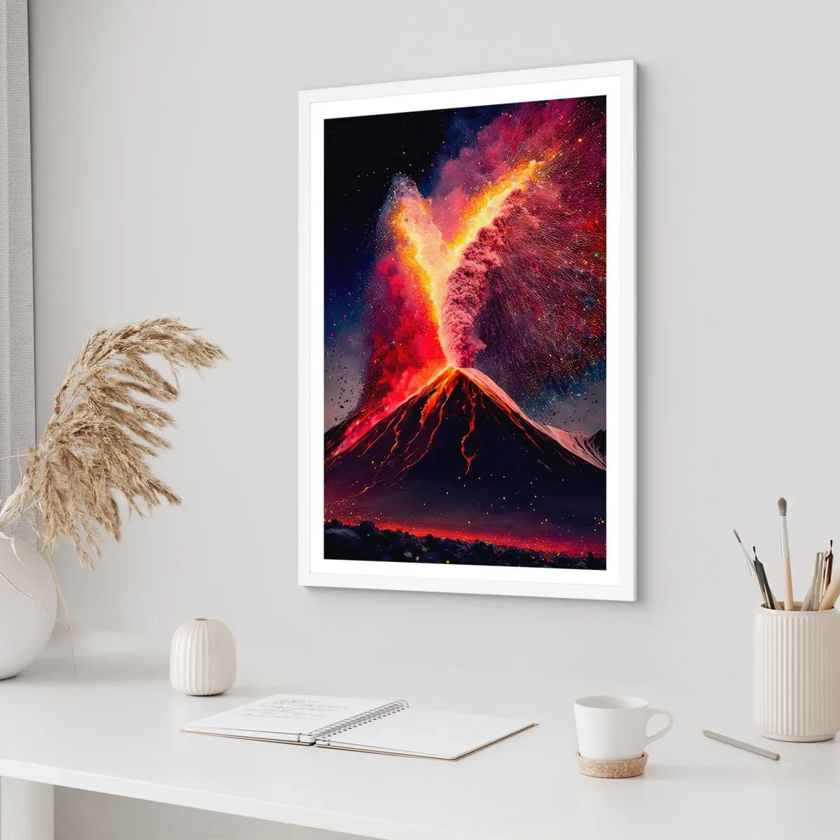 Poster în ramă albă - Frumusețe și groază - 70x100 cm