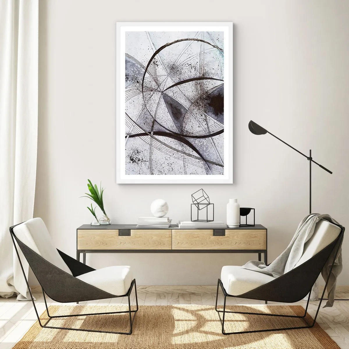 Poster în ramă albă - O fantezie futuristă - 70x100 cm