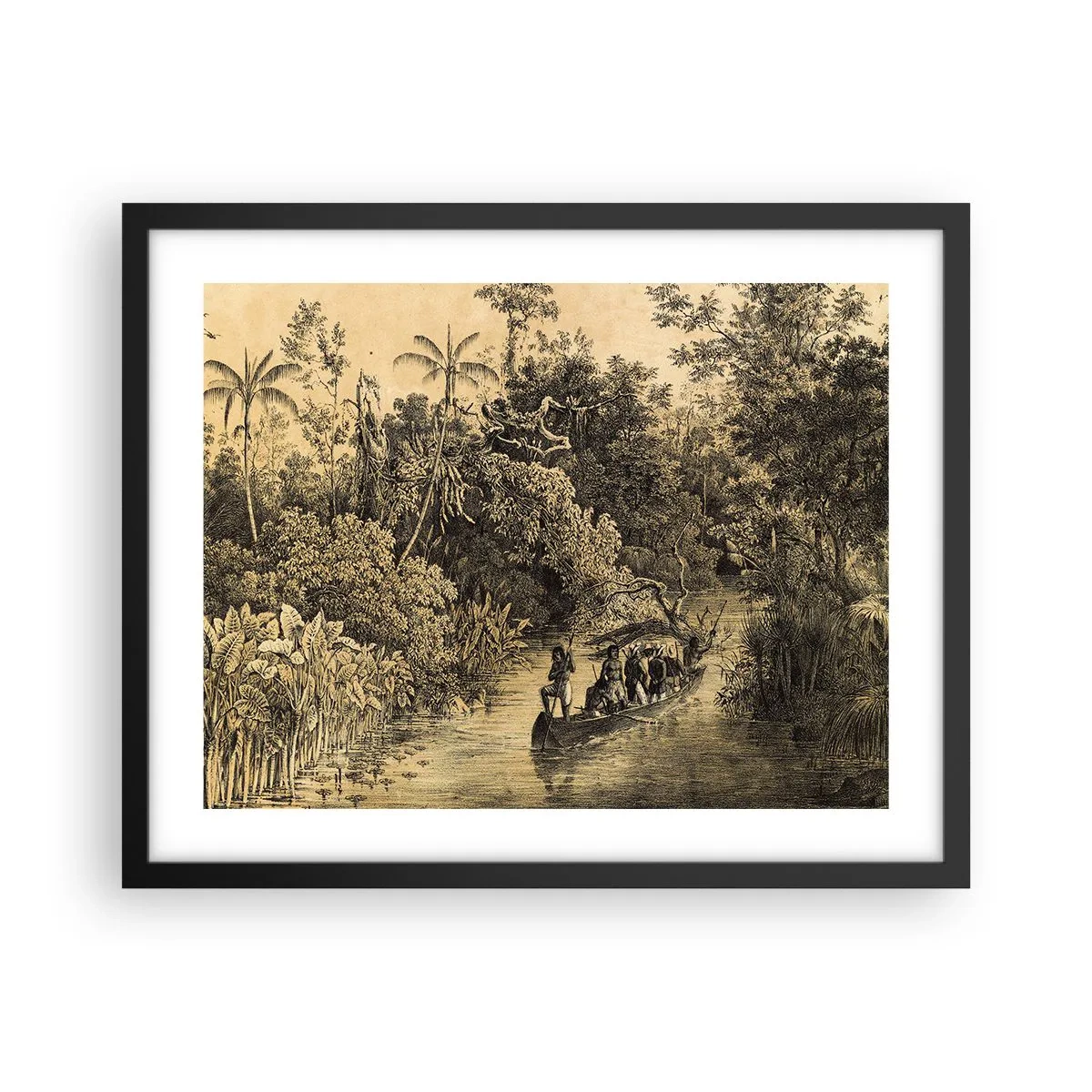 Poster în ramă neagră - Călătorie la sursă - 50x40 cm