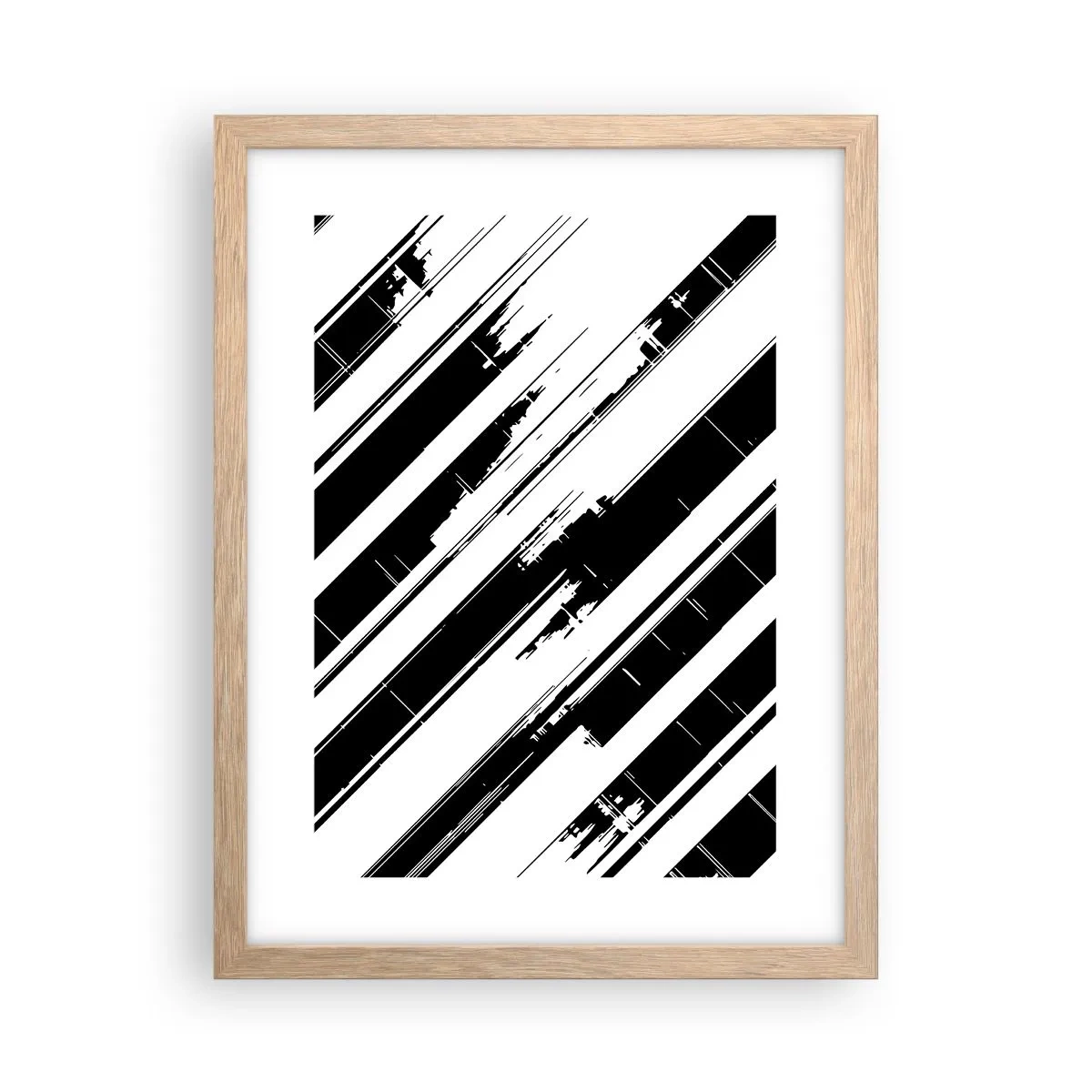 Poster în ramă de stejar deschis - Compoziție intensă și dinamică - 30x40 cm