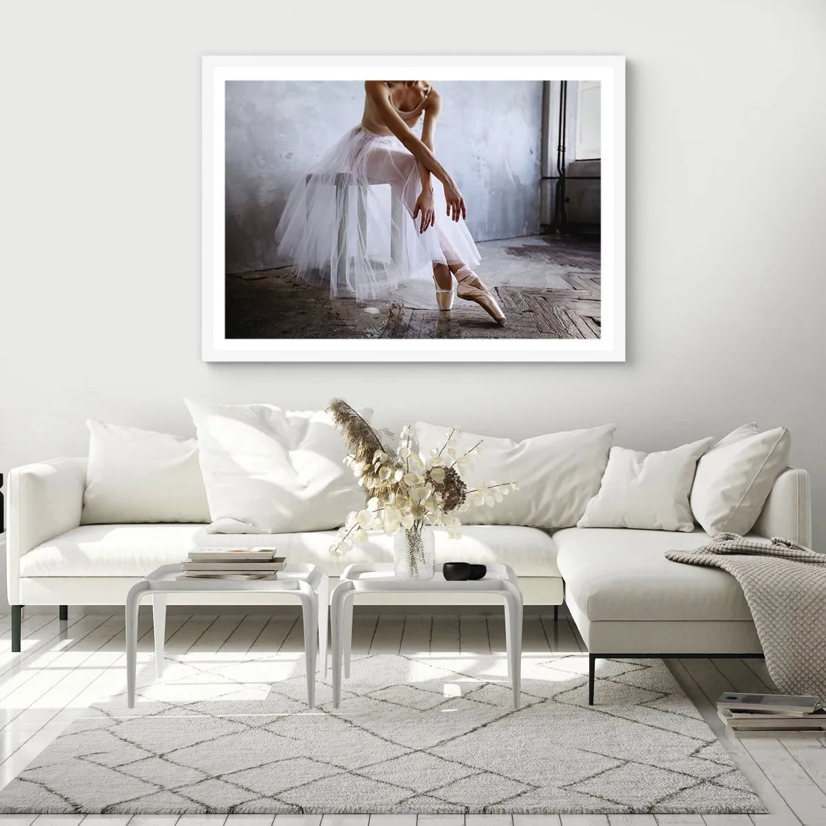 Poster în ramă albă - Înainte ca luminile rampei să strălucească - 100x70 cm