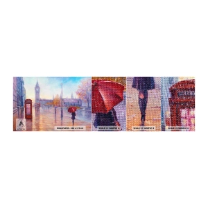 Mostră tapet autocolant Deluxe Sticker - O zi de toamnă londoneză - Oraș, Londra, Arhitectură - 100x30 cm