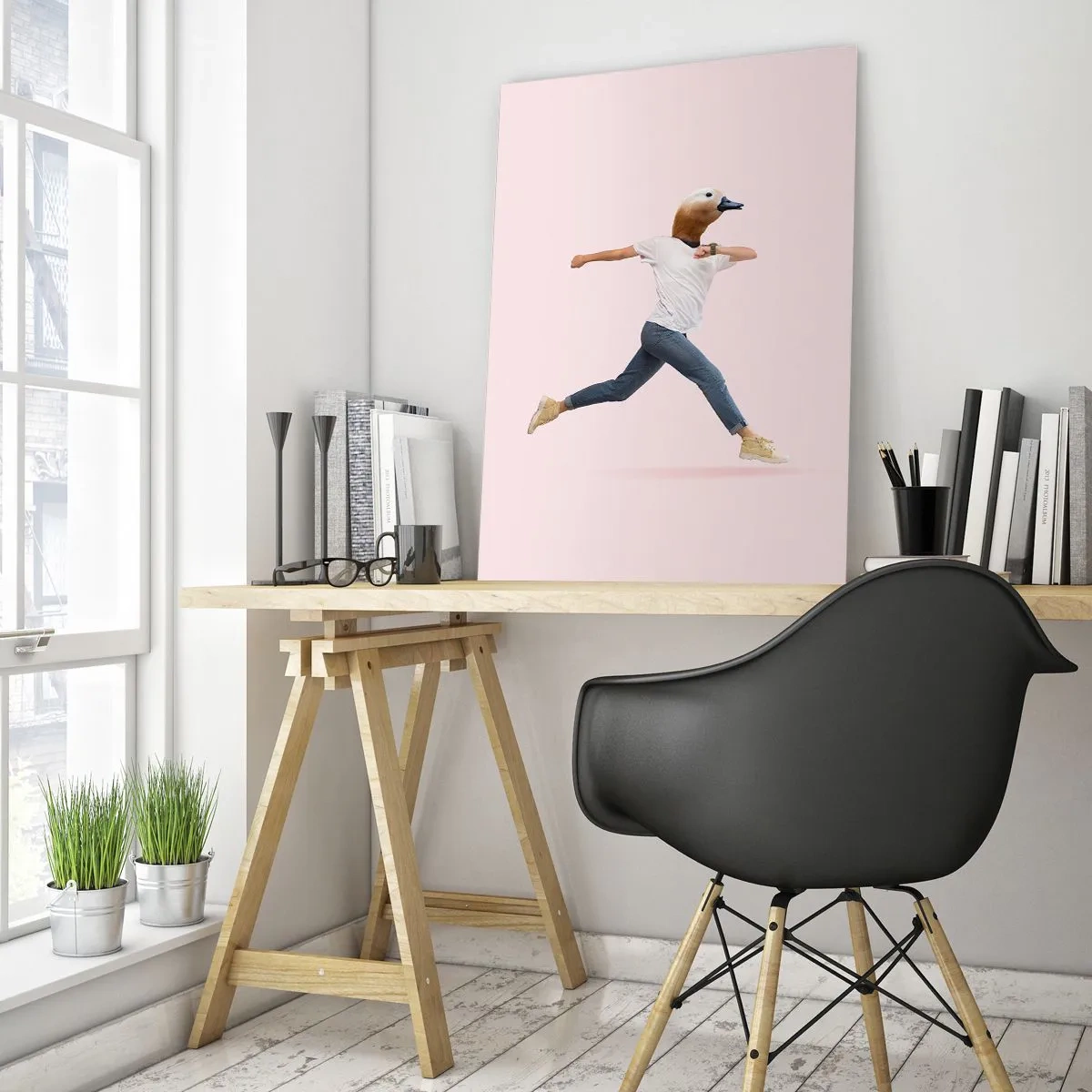 Tablou pe sticlă - Un strop de absurditate - 70x100 cm