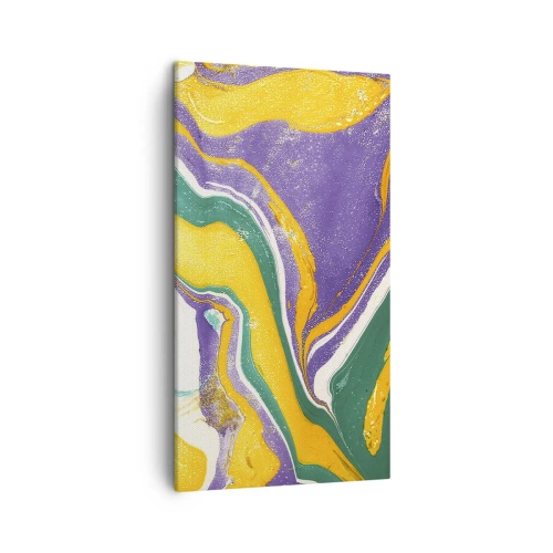 Tablou pe pânză - Valuri de culoare - 45x80 cm