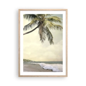 Poster în ramă de stejar deschis - Vis tropical - 50x70 cm