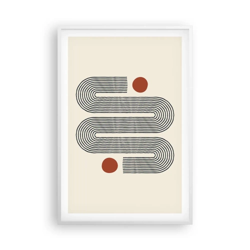 Poster în ramă albă - De la început până la sfârșit - 61x91 cm