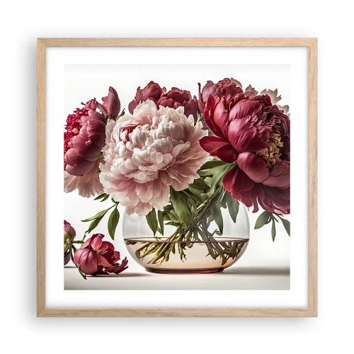 Poster în ramă de stejar deschis - În plină înflorire - 50x50 cm