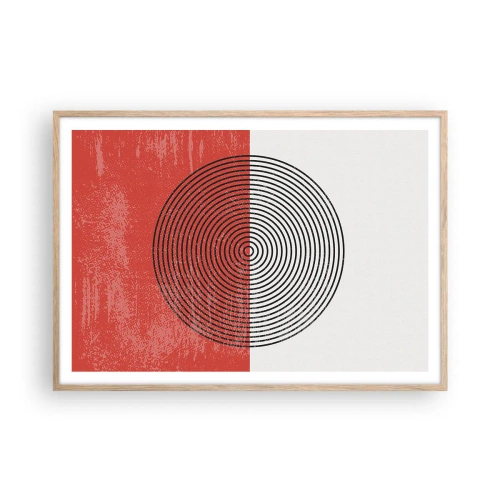 Poster în ramă de stejar deschis - Direct la subiect - 100x70 cm