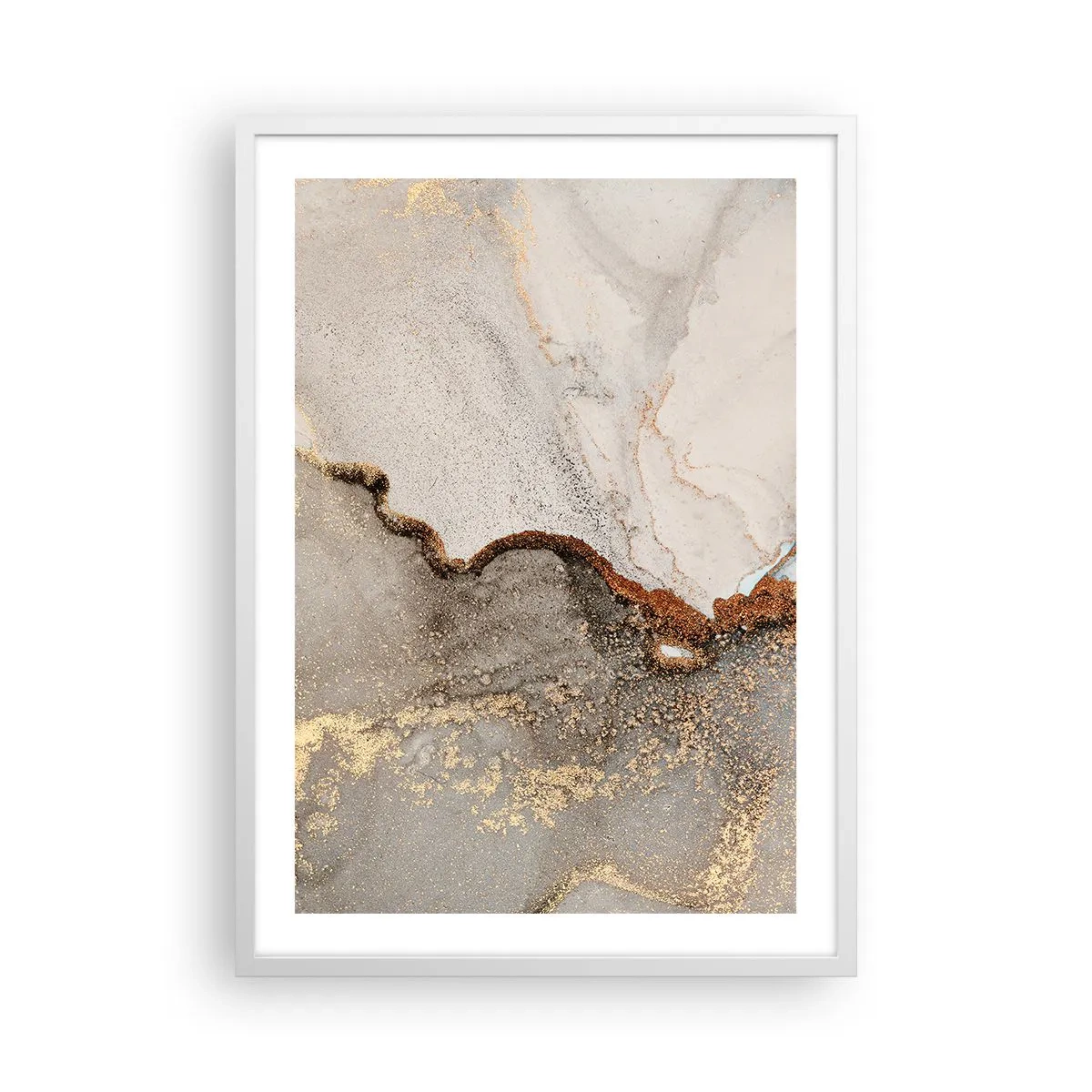 Poster în ramă albă - La granița culorilor - 50x70 cm