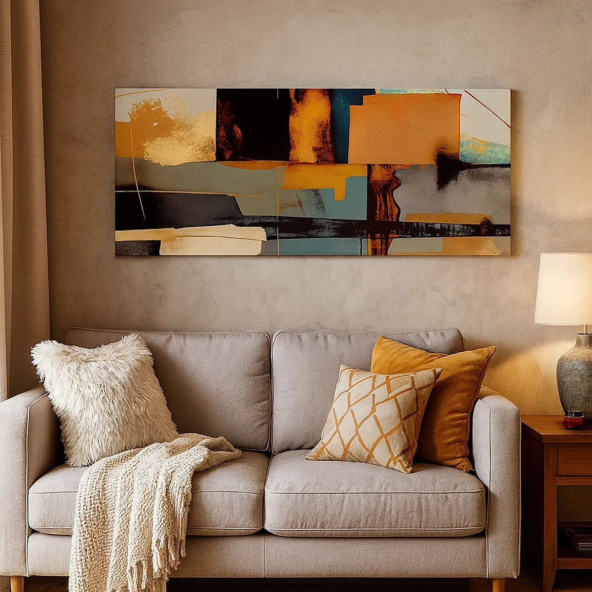 Tablou pe pânză - Abstracția - lumină și umbră - 30x30 cm