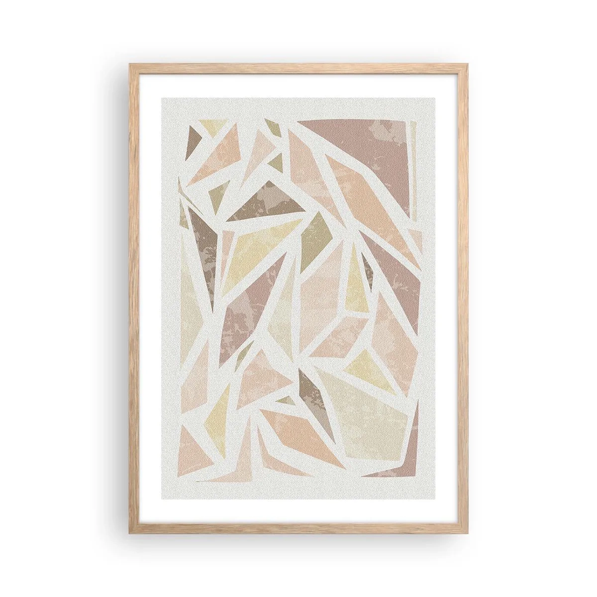 Poster în ramă de stejar deschis - Compoziție de vitralii - 50x70 cm