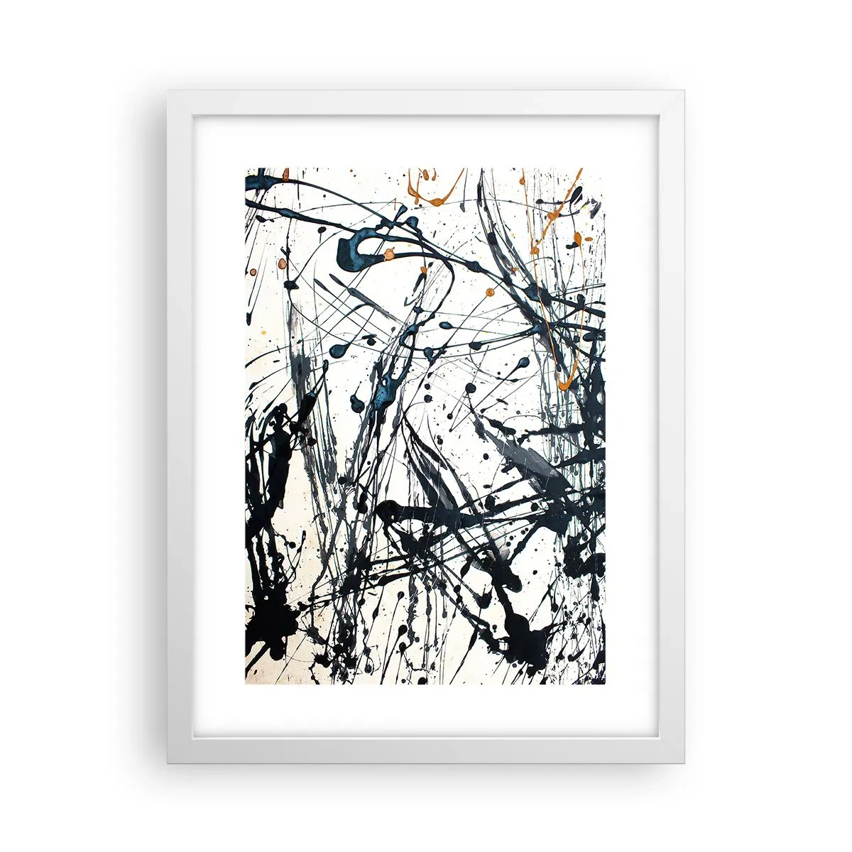 Poster în ramă albă - Abstracție expresionistă - 30x40 cm