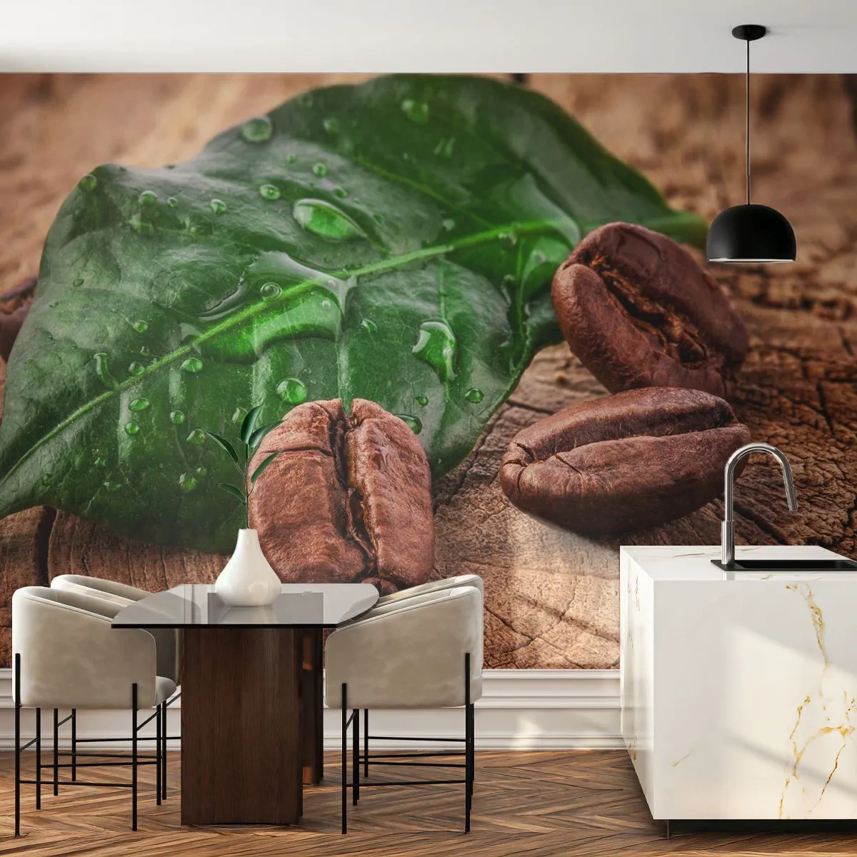 Tapet Premium Sand - Cea mai adevărată și închisă la culoare - Gastronomie, Cafea, Boaba de cafea - 100x70 cm