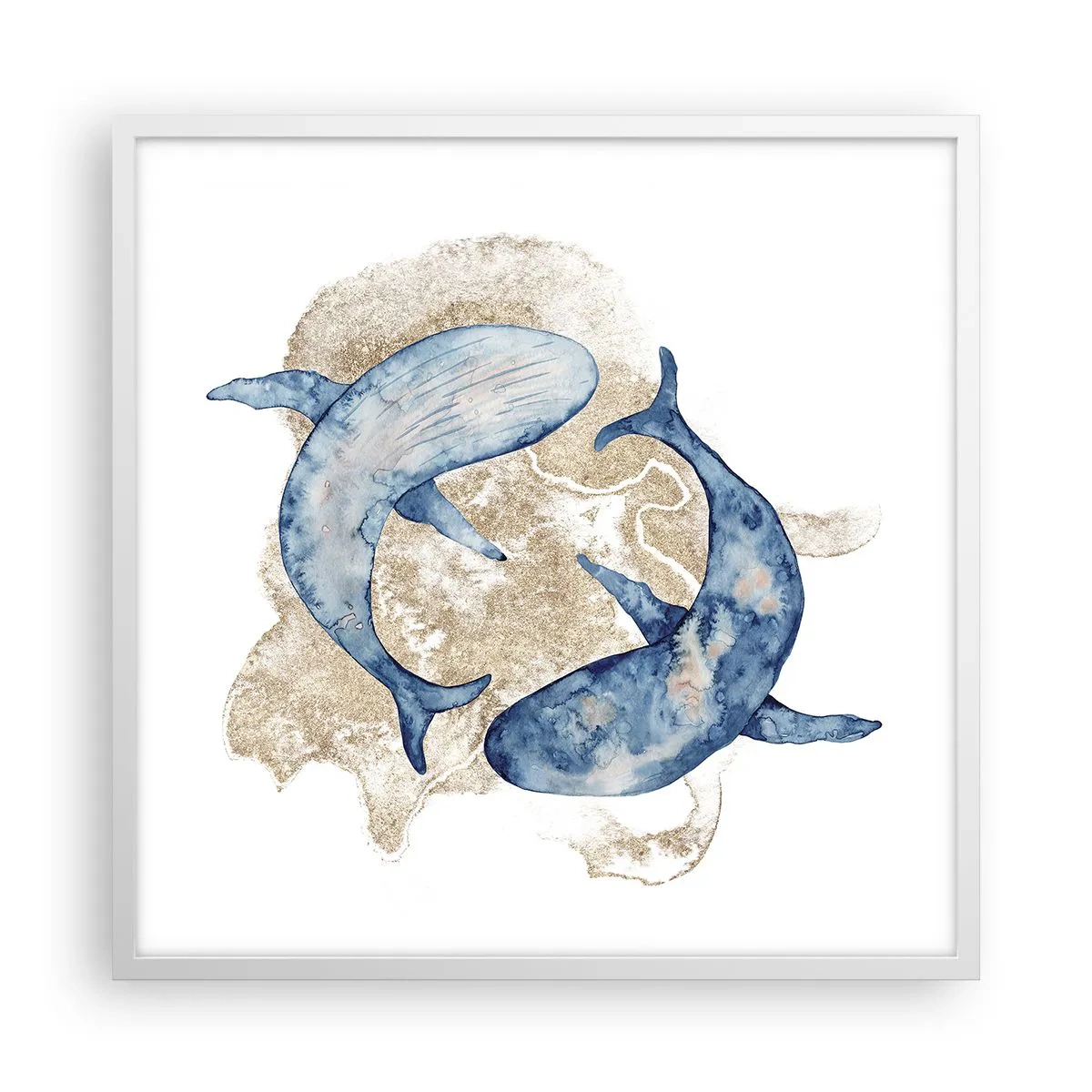 Poster în ramă albă - Prietenie sau iubire? - 60x60 cm