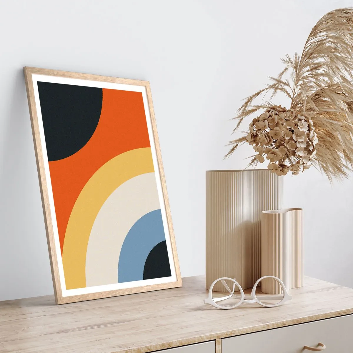 Poster în ramă de stejar deschis - Spre sine - 30x40 cm