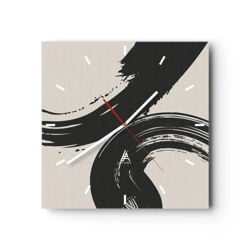 Ceas de perete - Ceas pe sticlă - Tare și circular - 30x30 cm