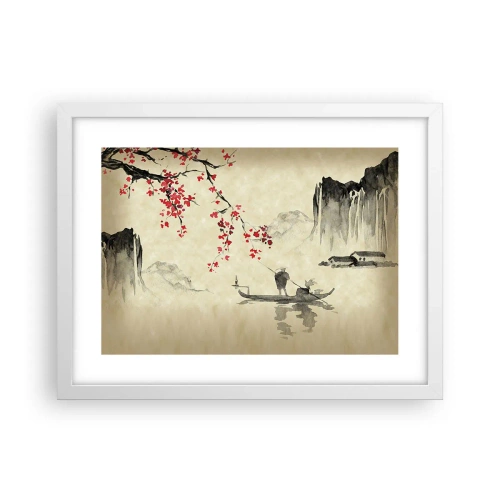 Poster în ramă albă - În țara florilor de cireș - 40x30 cm