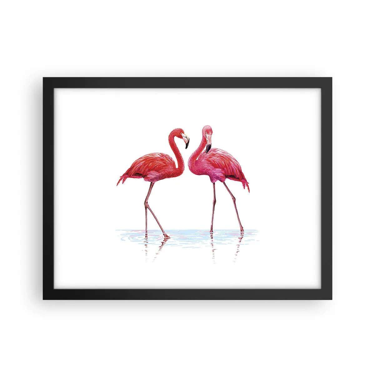 Poster în ramă neagră - Pink randez-vous - 40x30 cm