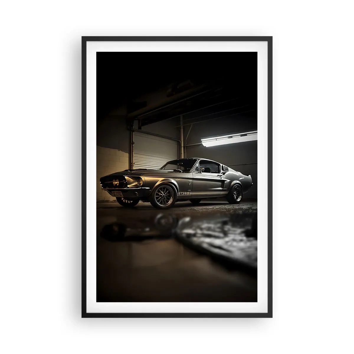 Poster în ramă neagră - Înapoi în trecut - 61x91 cm