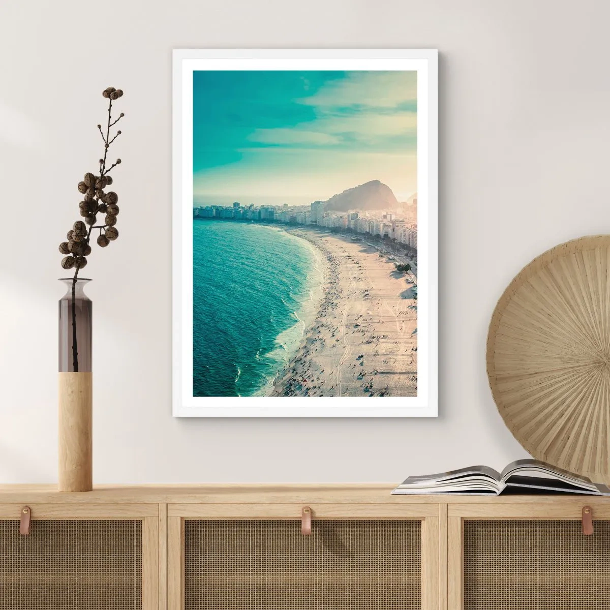 Poster în ramă albă - Vacanță perpetuă în Rio - 40x50 cm