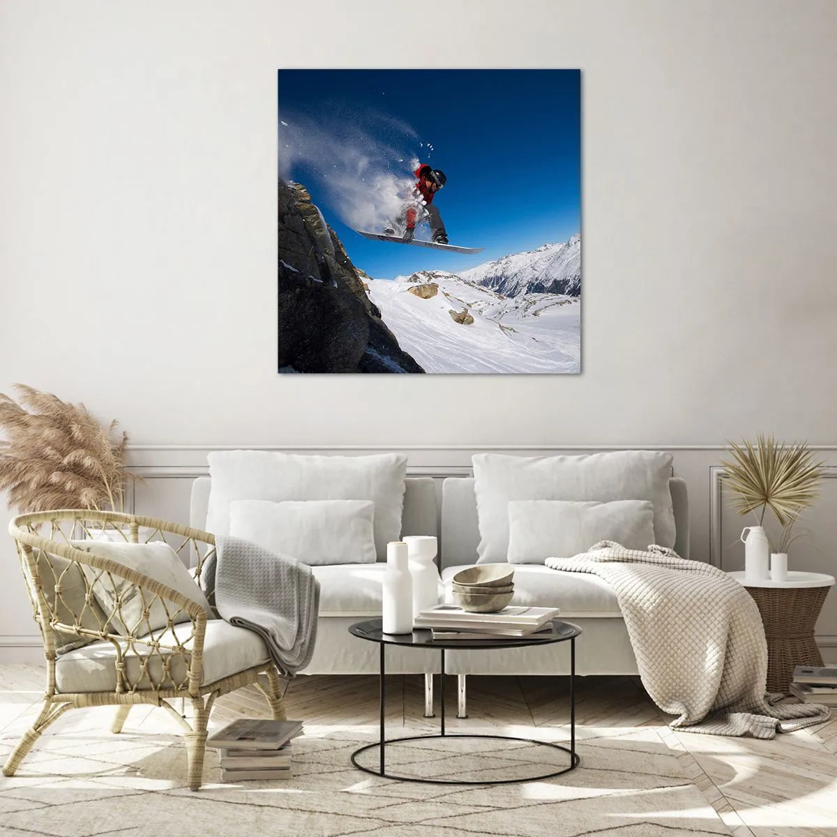 Tablou pe sticlă - Și ai devenit parte din spațiul - 60x60 cm