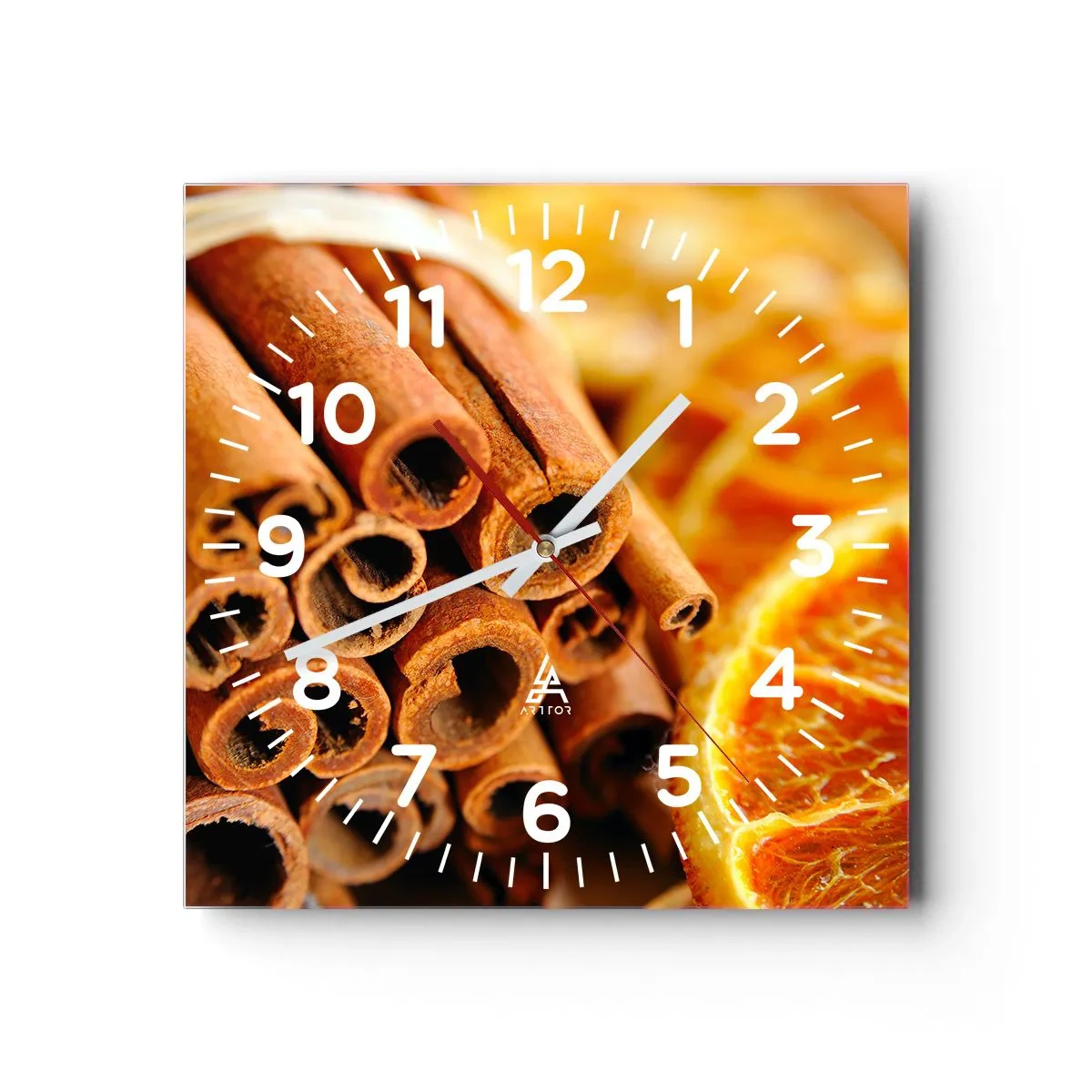 Ceas de perete - Ceas pe sticlă - Poți să le simți aroma? - 30x30 cm