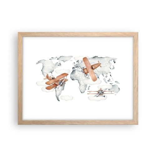 Poster în ramă de stejar deschis - În spirit de pionierat - 40x30 cm