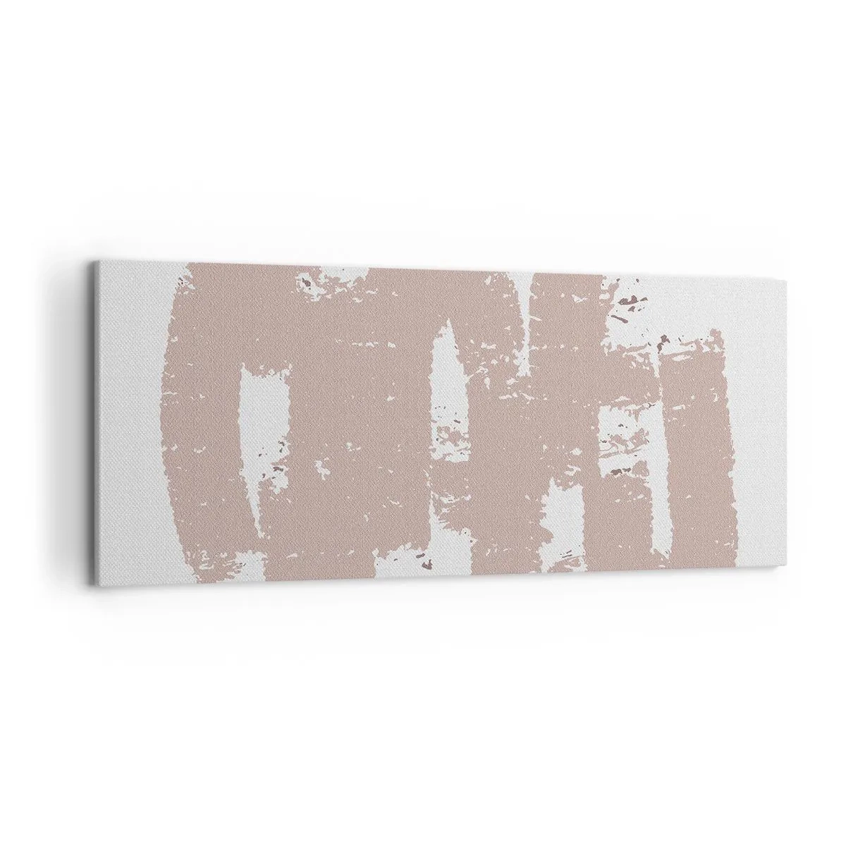 Tablou pe pânză - Abstracție în roz moale - 120x50 cm