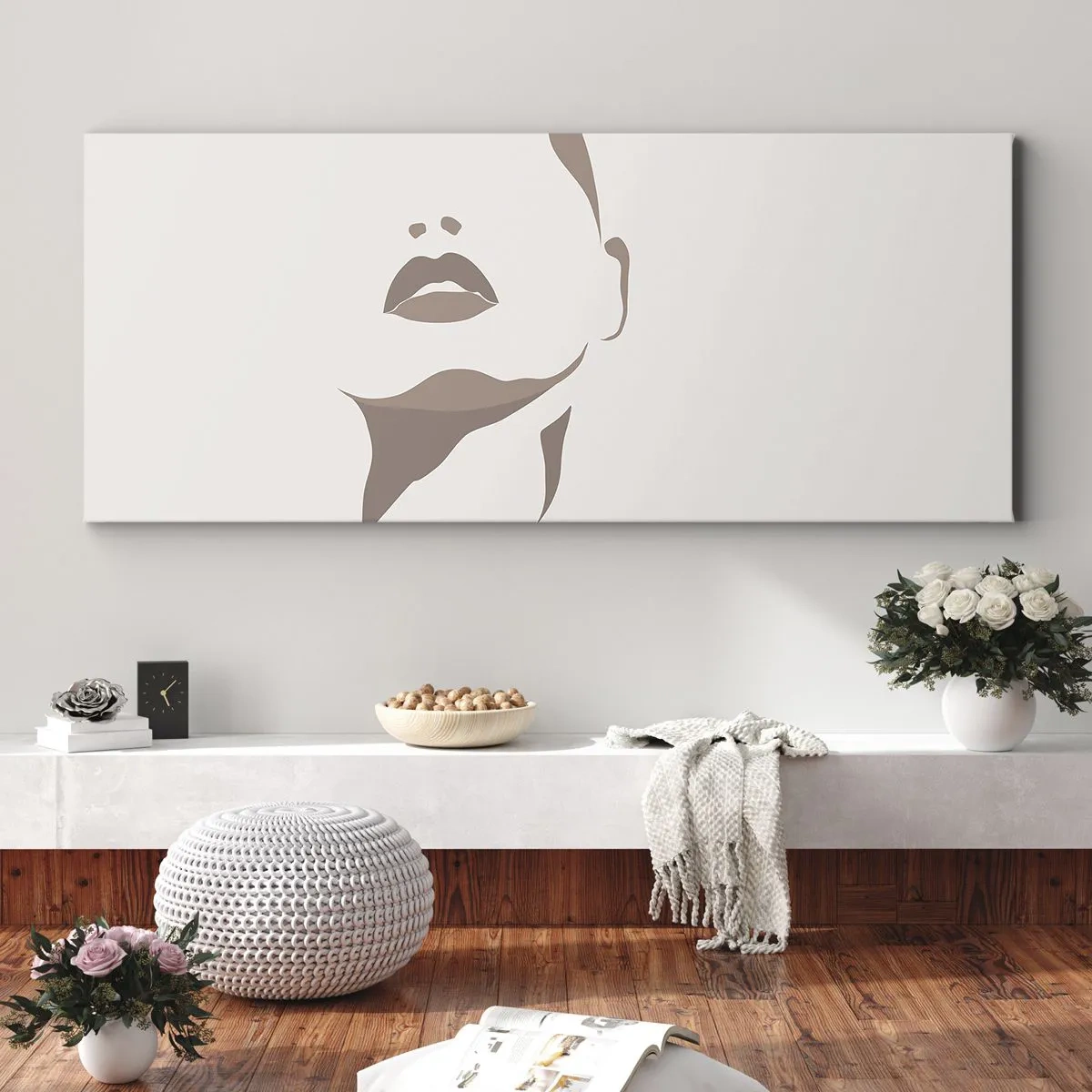 Tablou pe pânză - Creată din lumină și umbră - 100x40 cm