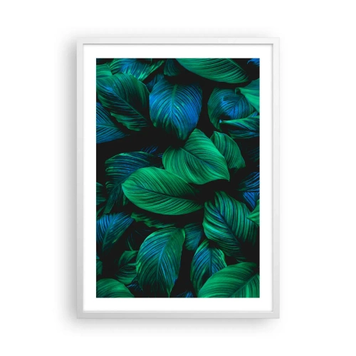 Poster în ramă albă - Traficul verde - 50x70 cm