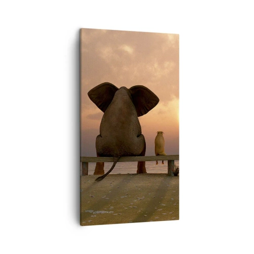 Tablou pe pânză - Este bine să tăcem împreună - 45x80 cm