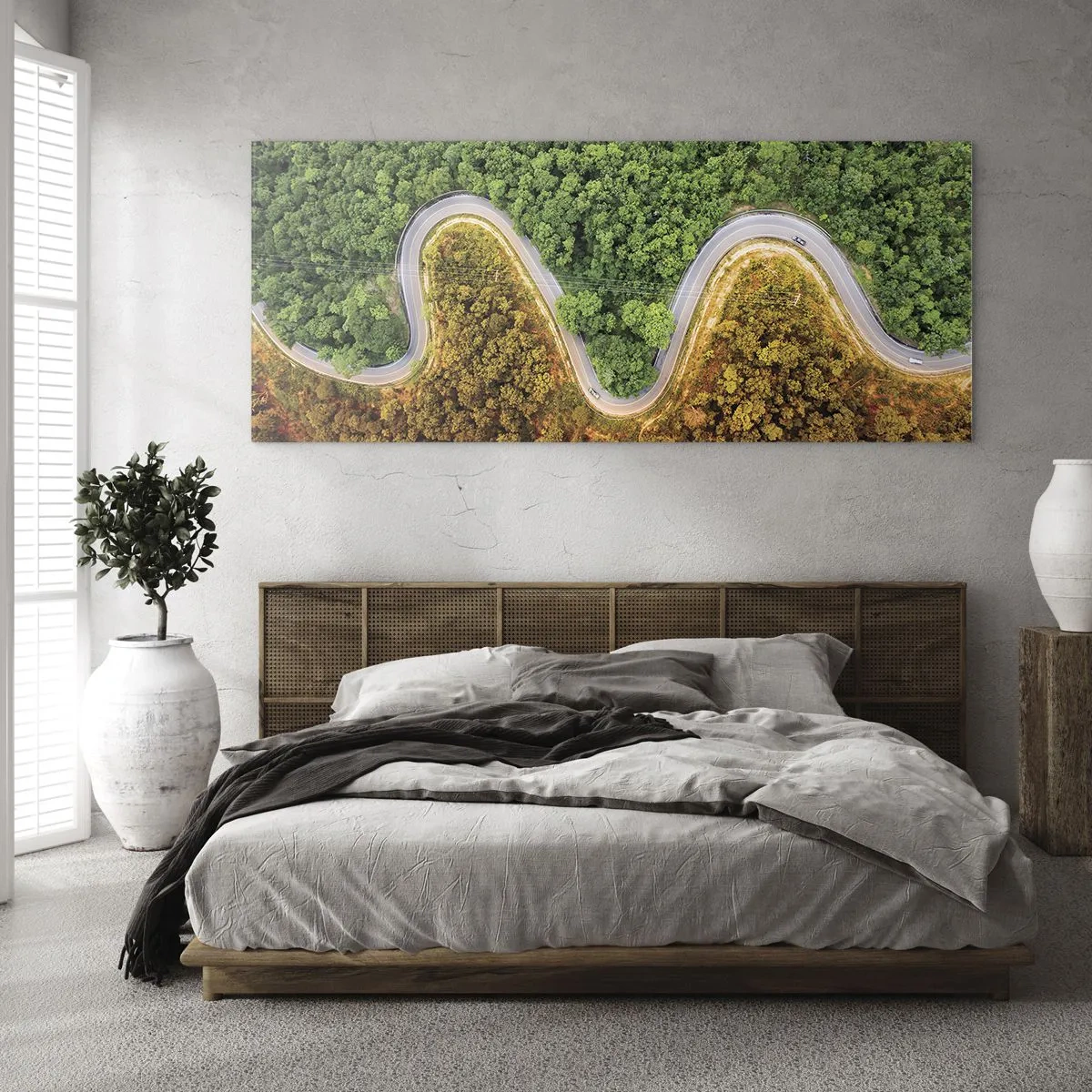 Tablou pe sticlă - Frontiere și defilee - 100x40 cm