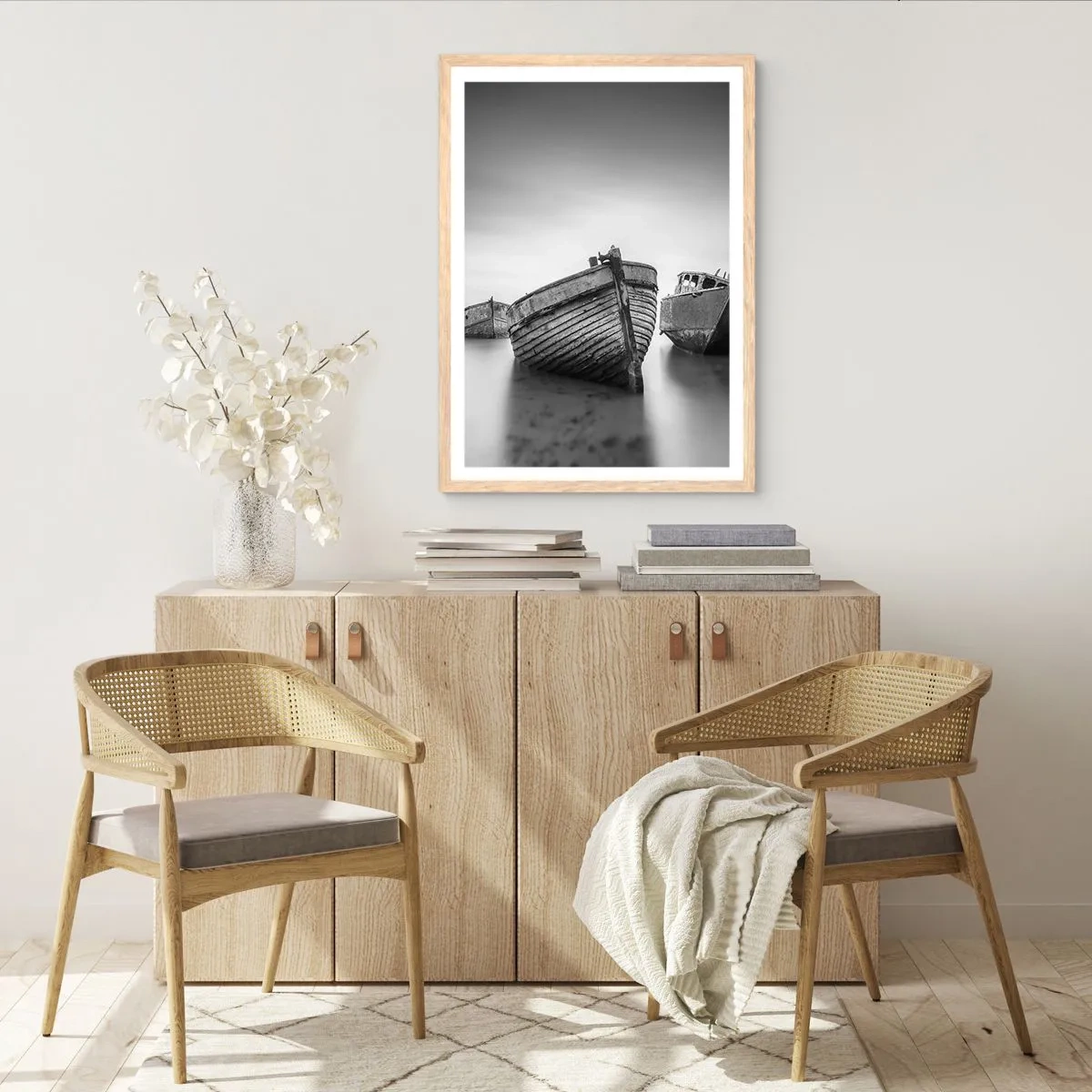 Poster în ramă de stejar deschis - Acum sunt doar amintiri... - 50x70 cm