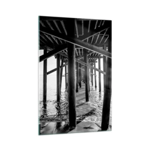 Tablou pe sticlă - Loc de ascuns pe plajă - 70x100 cm