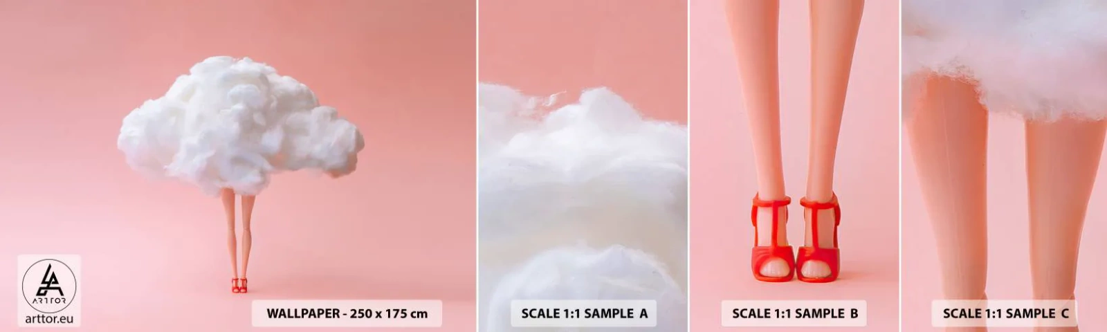 Mostră tapet autocolant Deluxe Sticker - Dulce promisiune - Abstracția, Femeie, Picioare de femeie - 100x30 cm