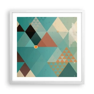 Poster în ramă albă - Unitatea multiplicității, multiplicitatea unității - 50x50 cm