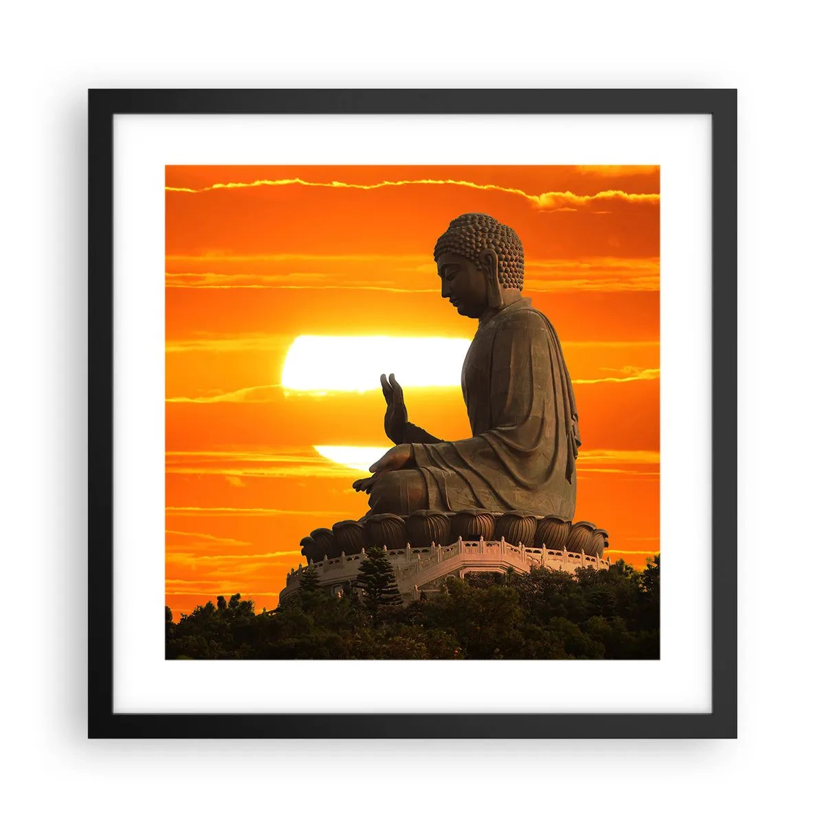 Poster în ramă neagră - Fără frică de lume - 40x40 cm