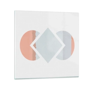 Tablou pe sticlă - Situația este clară - 50x50 cm