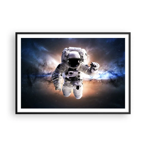 Poster în ramă neagră - Salutări din spațiul cosmic - 100x70 cm