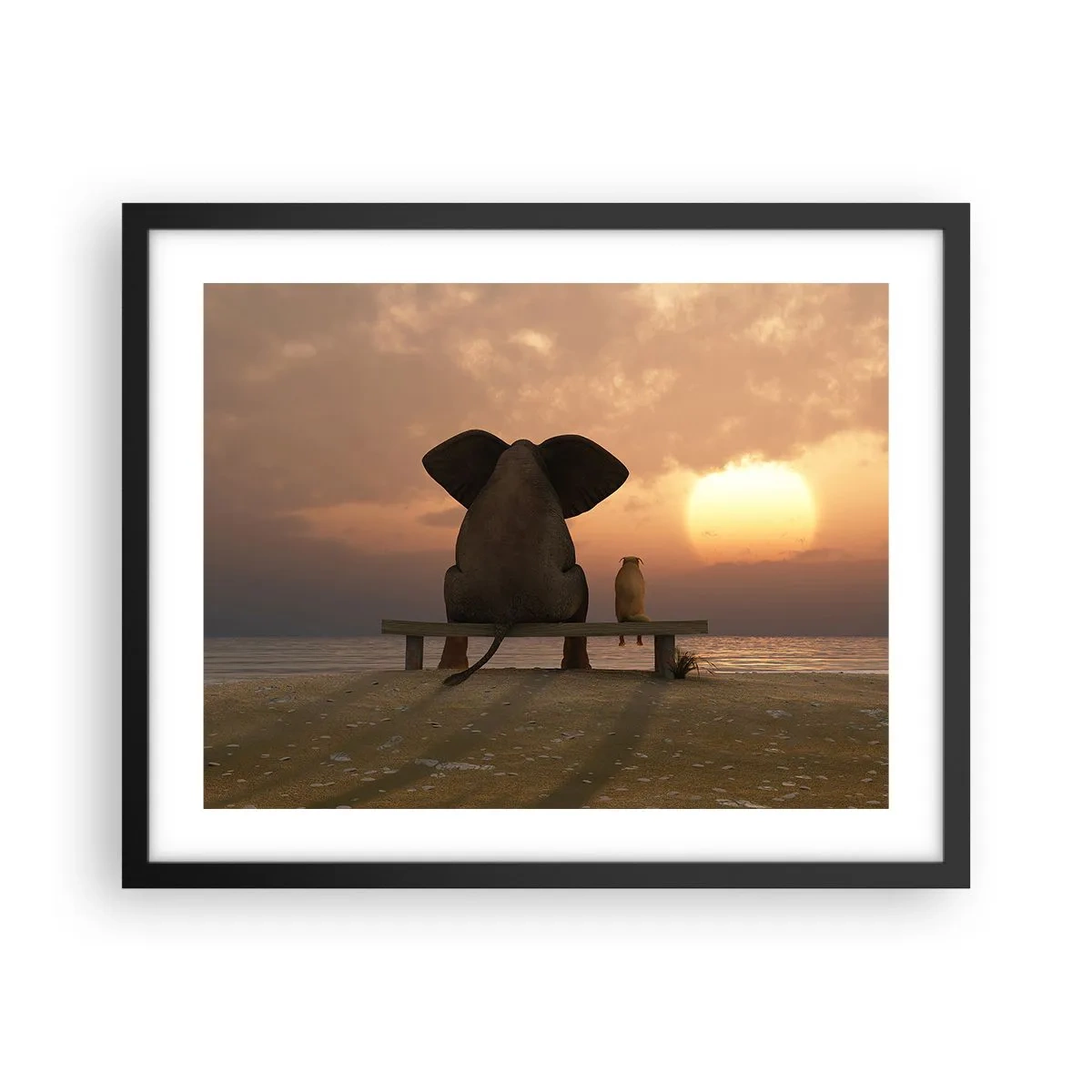 Poster în ramă neagră - Este bine să tăcem împreună - 50x40 cm