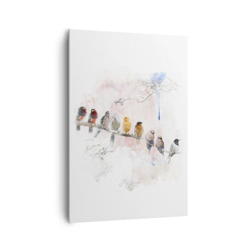 Tablou pe pânză - Întâlnire înaripată - 70x100 cm